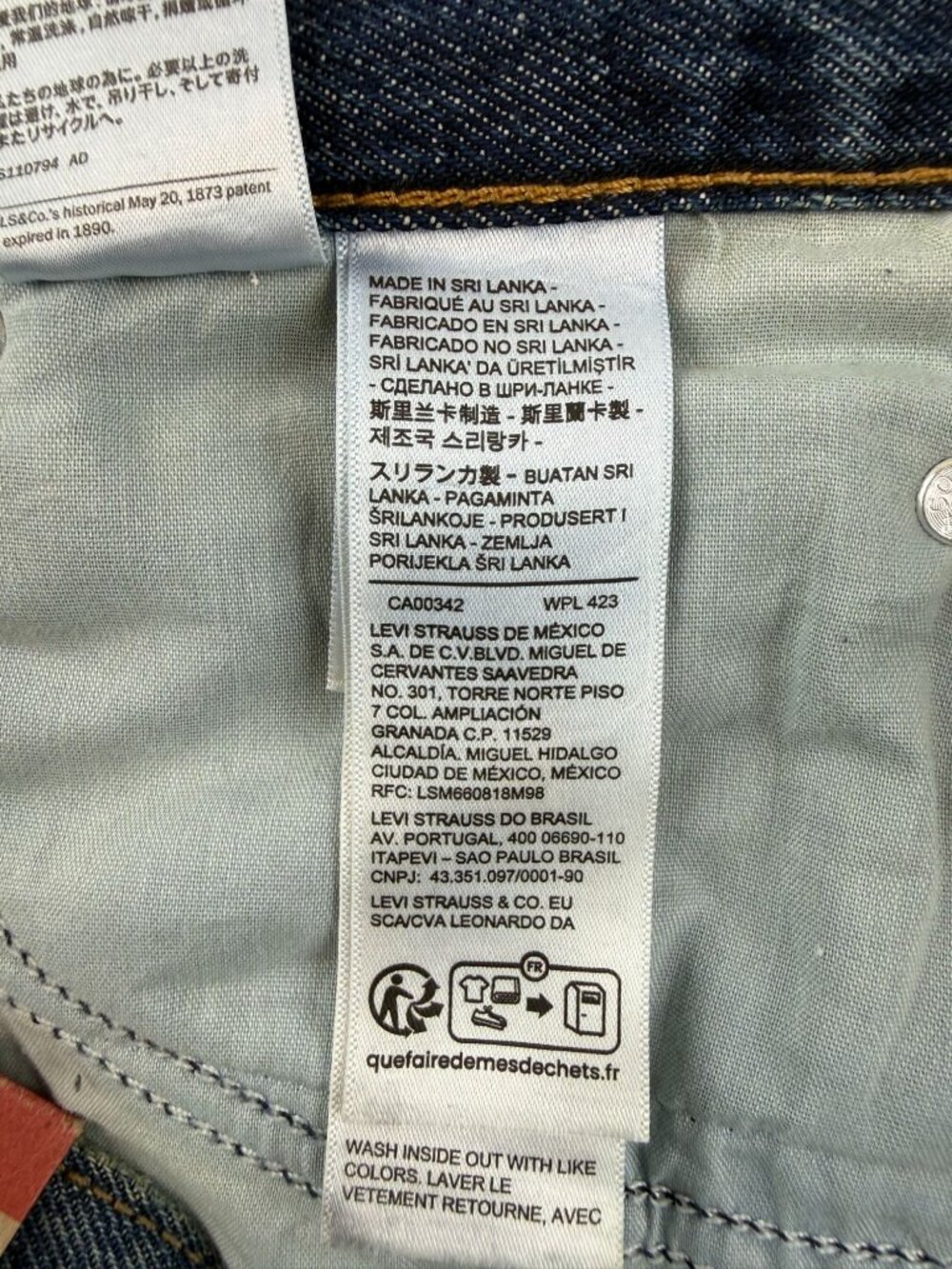 NWT Levis 94 Baggy Bootcut Jeans Womens 31 Blue Denim Mid Rise Irregular 31 Inse - Picture 7 of 13